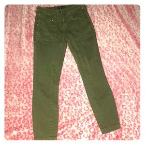 Kendall and Kylie olive green skinny pants